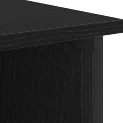 vidaXL Nachtkastje Zwart Eiken 55 x 31 x 76 cm Bewerkt hout