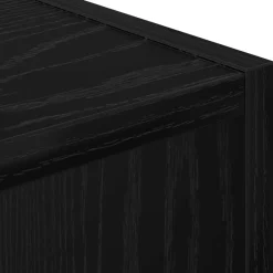 vidaXL Nachtkastje Zwart Eiken 25,5 x 22 x 49,5 cm Bewerkt hout