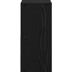 vidaXL Nachtkastje Zwart Eiken 25,5 x 22 x 49,5 cm Bewerkt hout