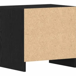vidaXL Nachtkastje Zwart Eiken 45 x 34 x 44,5 cm Bewerkt hout
