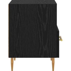 vidaXL Nachtkastje Zwart 40 x 35 x 47,5 cm Bewerkt hout