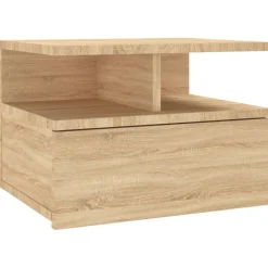 vidaXL Nachtkastje zwevend 40x31x27cm bewerkt hout sonoma eikenkleurig