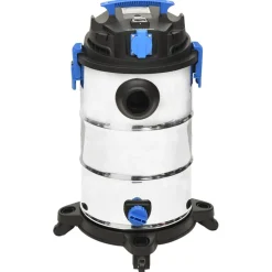 vidaXL Nat- en droogzuiger 1200 W 30 L zilverkleurig