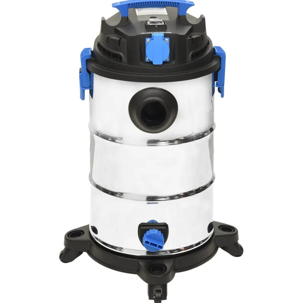 vidaXL Nat- en droogzuiger 1200 W 30 L zilverkleurig