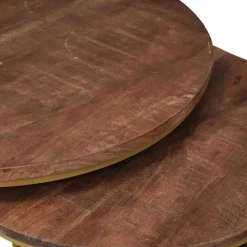 vidaXL Nest Koffietafels 3 st Donkerbruin 60 x 60 x 45 cm