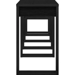 vidaXL Nesttafels 3 st Zwart Eiken 61 x 28 x 47 cm Bewerkt hout