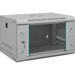 vidaXL Netwerk kabinet met opslag Grijs 53 x 45 x 30 cm Staal