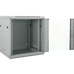vidaXL Netwerk kabinet met opslag Grijs 60 x 60 x 65 cm Staal