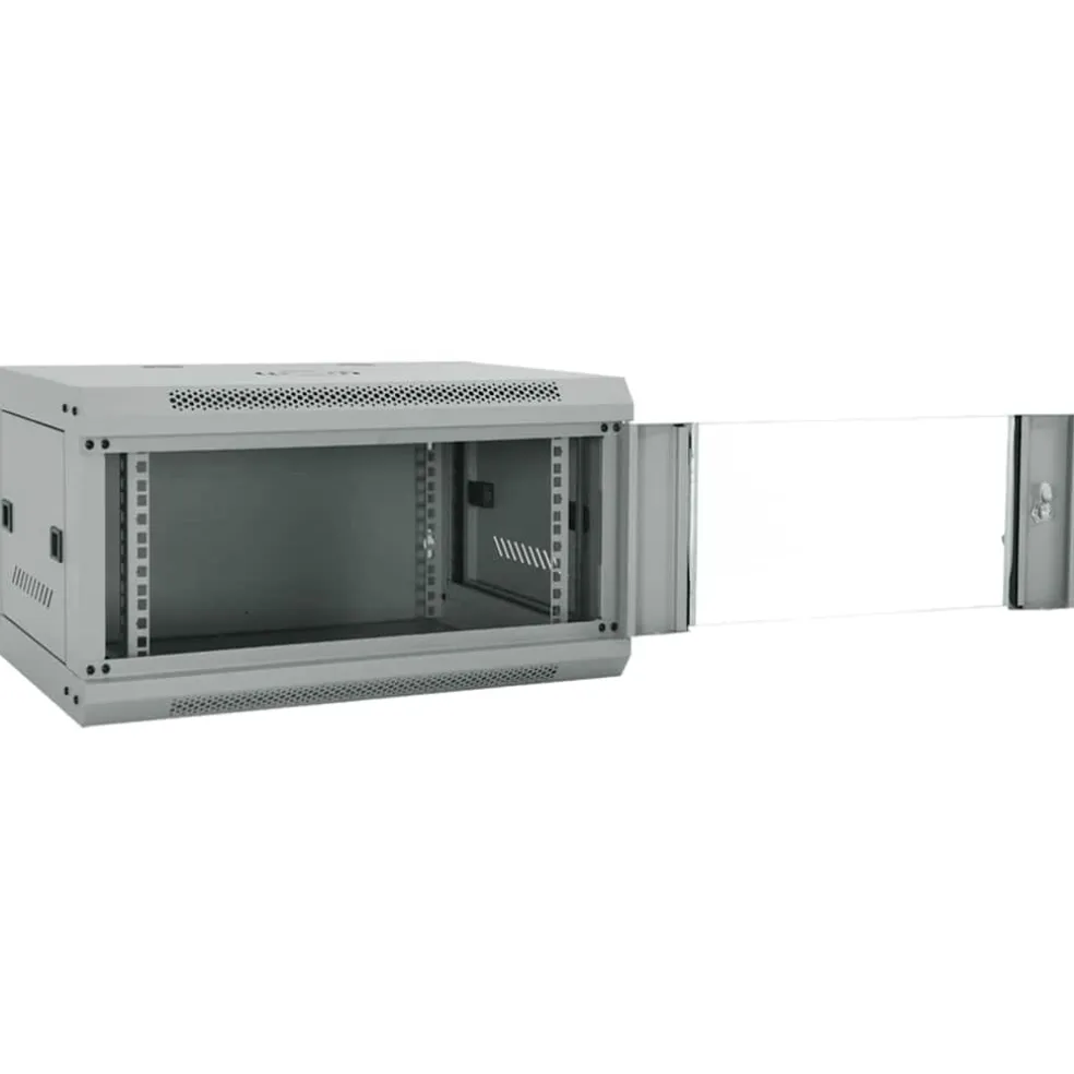 vidaXL Netwerk kabinet met opslag Grijs 60 x 45 x 35 cm Staal