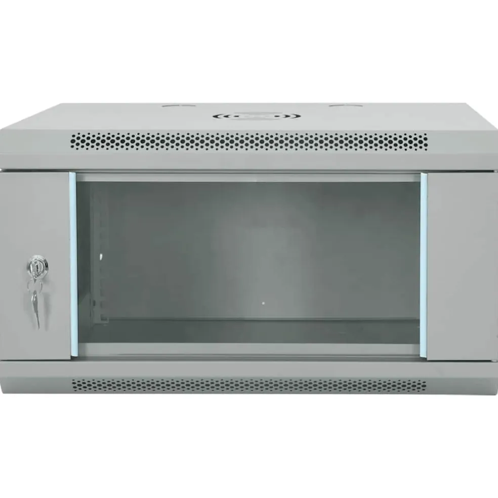 vidaXL Netwerk kabinet met opslag Grijs 60 x 45 x 35 cm Staal