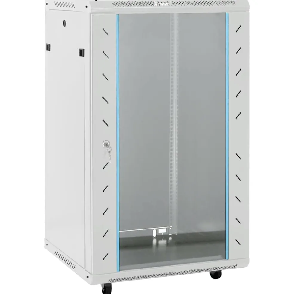 vidaXL Netwerk kabinet met opslag Grijs 600 x 600 x 1000 mm Staal