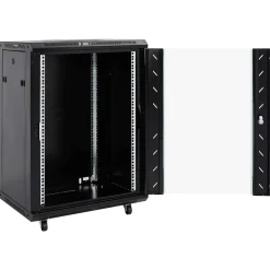 vidaXL Netwerk kabinet met opslag Zwart 600 x 600 x 1000 mm Staal