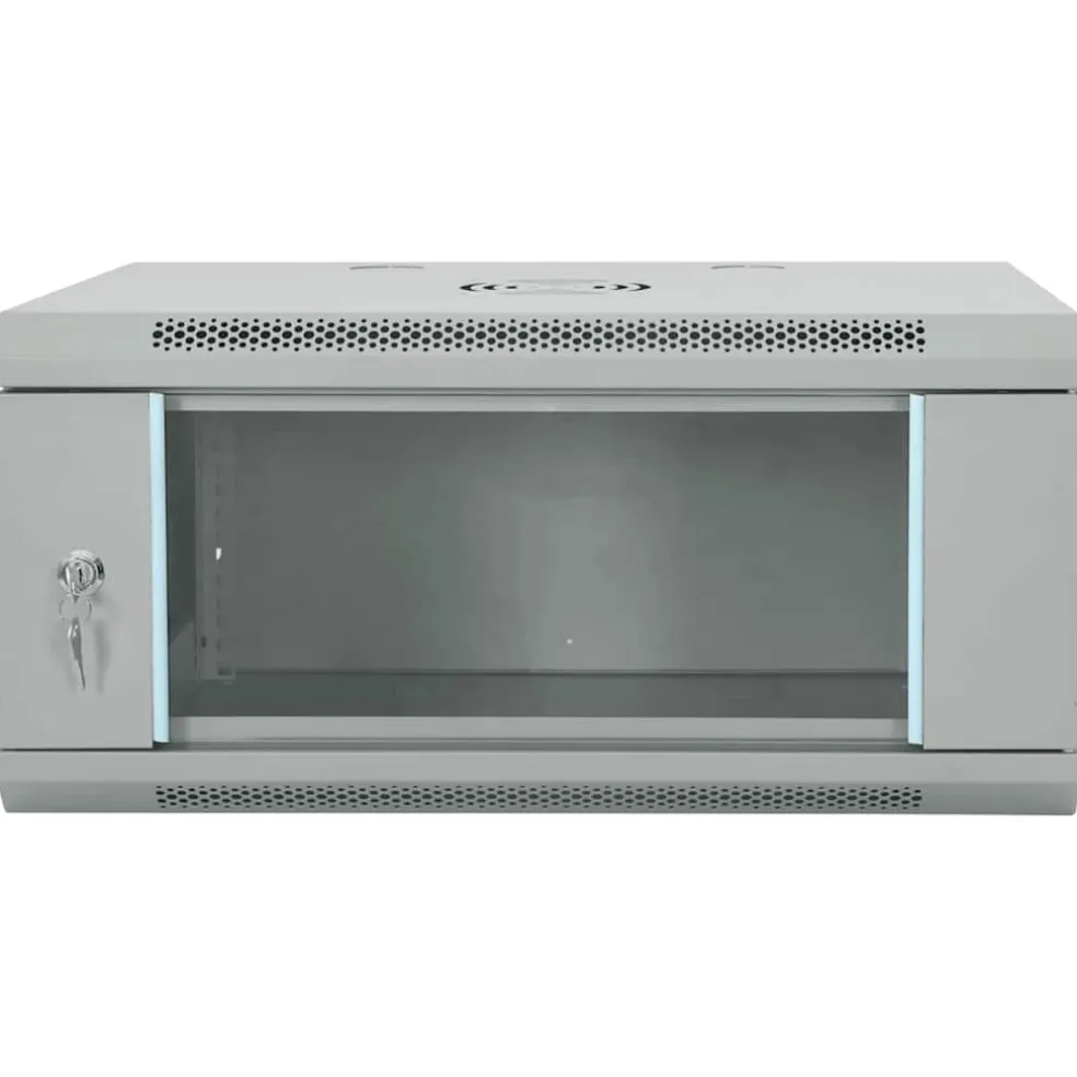 vidaXL Netwerk kabinet met opslag Grijs 60 x 35 x 28 cm Staal