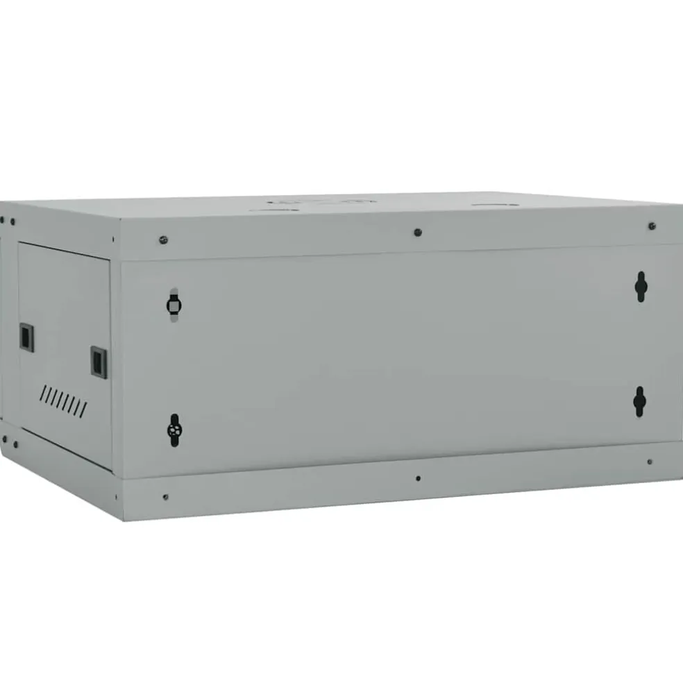 vidaXL Netwerk kabinet met opslag Grijs 60 x 35 x 28 cm Staal