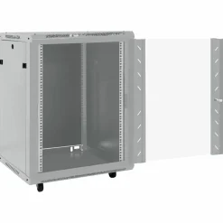 vidaXL Netwerk kabinet met opslag Grijs 60 x 60 x 80 cm Staal