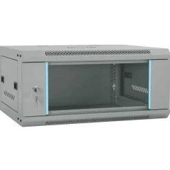 vidaXL Netwerk kabinet met opslag Grijs 60 x 45 x 28 cm Staal