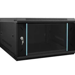 vidaXL Netwerk kabinet met opslag Zwart 60 x 60 x 50 cm Staal