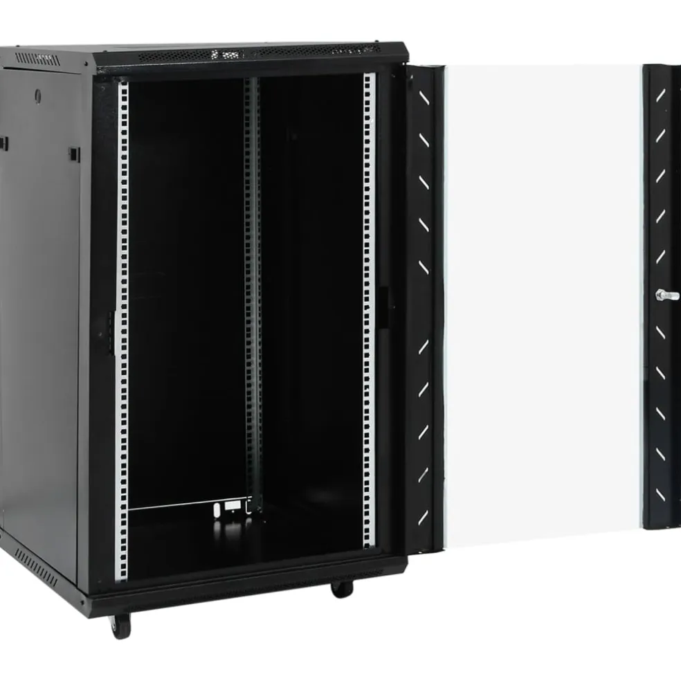 vidaXL Netwerkkast 18U 19" IP20 60x60x100 cm zwart
