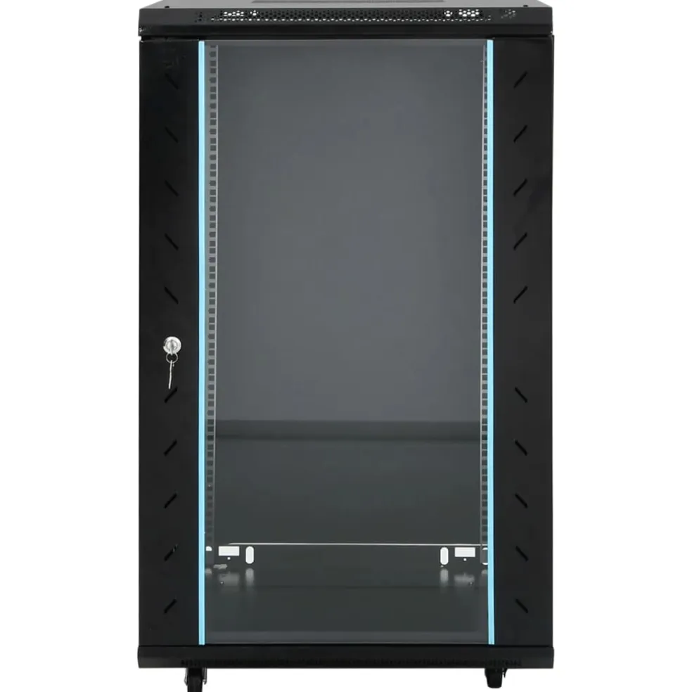 vidaXL Netwerkkast 18U 19" IP20 60x60x100 cm zwart