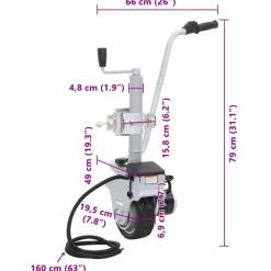 vidaXL Neuswiel gemotoriseerd 12 V 350 W aluminium