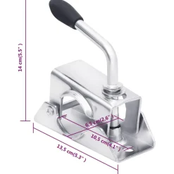 vidaXL Neuswielklem 13,5x6,5x14 cm gegalvaniseerd staal
