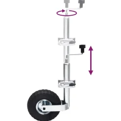 vidaXL Neuswiel met splitklem 48 mm gegalvaniseerd staal