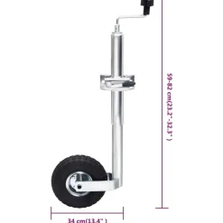 vidaXL Neuswiel met splitklem 48 mm gegalvaniseerd staal