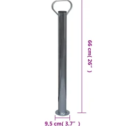 vidaXL Neuswiel met 2 staanders en 2 spanklemmen 60 mm