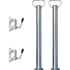 vidaXL Neuswiel met 2 staanders en 2 spanklemmen 60 mm