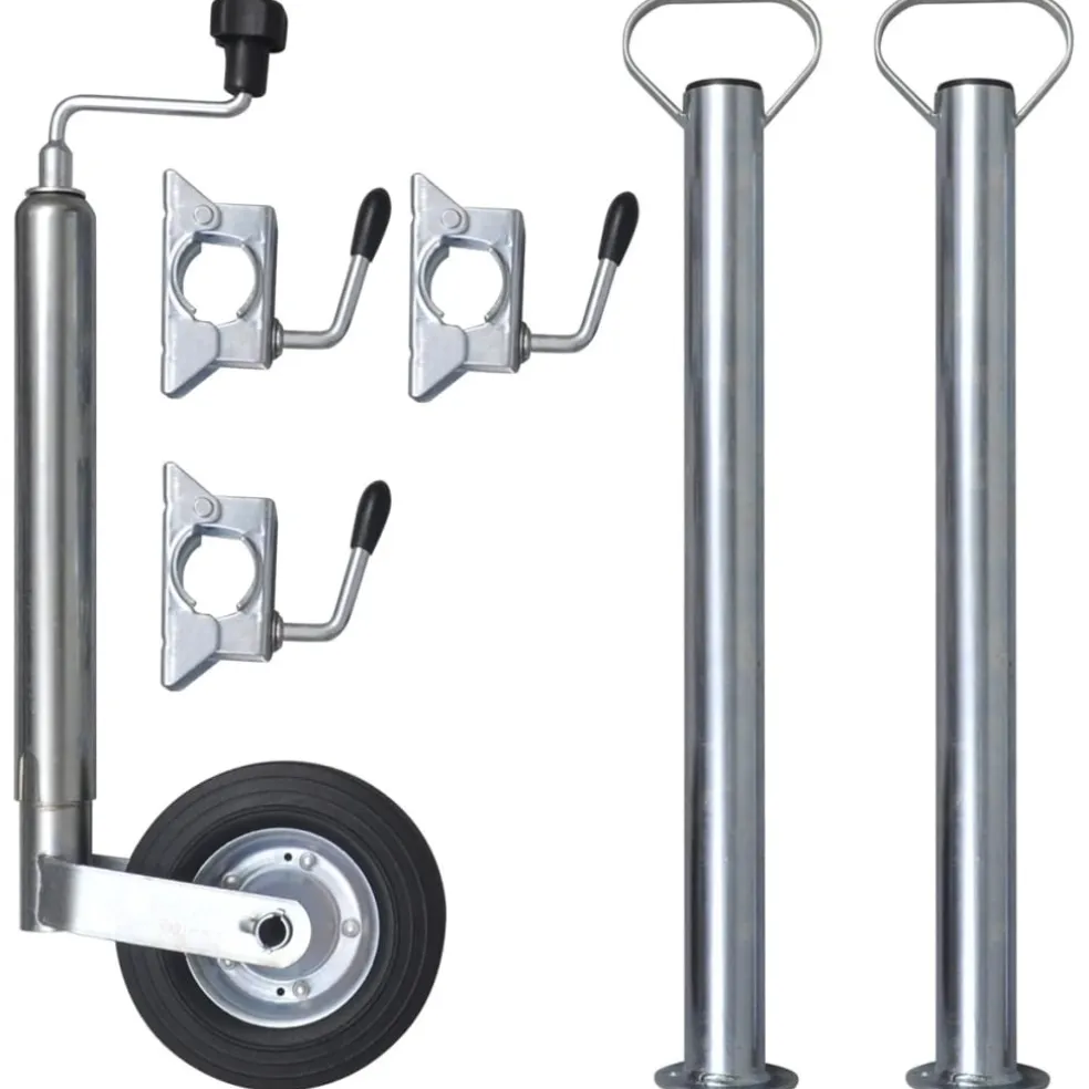vidaXL Neuswiel met 2 steunbuizen en 3 klemmen 48 mm