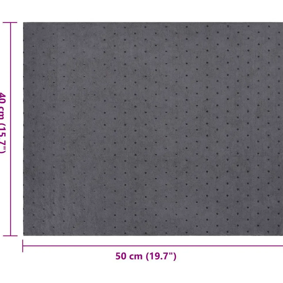 vidaXL Olie-absorberende pads 25 st 40x50 cm grijs