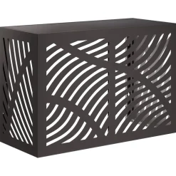 vidaXL Omkasting voor airconditioner Zwart 90 x 40 x 60 cm Staal