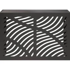 vidaXL Omkasting voor airconditioner Zwart 90 x 40 x 60 cm Staal
