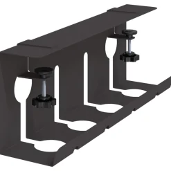 vidaXL Onder bureaublad kabelmanagement tray 2 st Zwart