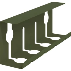 vidaXL Onder bureaublad kabelmanagement tray 2 st Olijfgroen