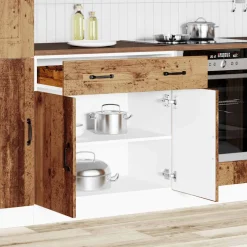 vidaXL Onderkast Kalmar bewerkt hout oud houtkleurig
