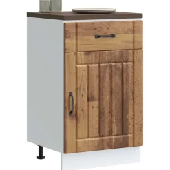 vidaXL Onderkast Lucca bewerkt hout oud houtkleurig