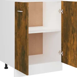 vidaXL Onderkast Lyon 60x46x81,5 cm bewerkt hout gerookt eikenkleurig