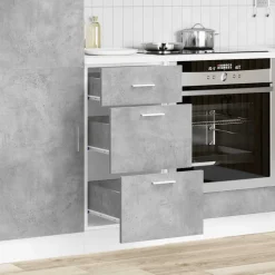 vidaXL Onderkast Lyon 40x46x81,5 cm bewerkt hout betongrijs