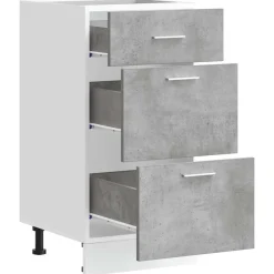 vidaXL Onderkast Lyon 40x46x81,5 cm bewerkt hout betongrijs