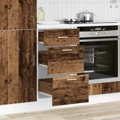 vidaXL Onderkast Lyon 40x46x81,5 cm bewerkt hout oud houtkleurig