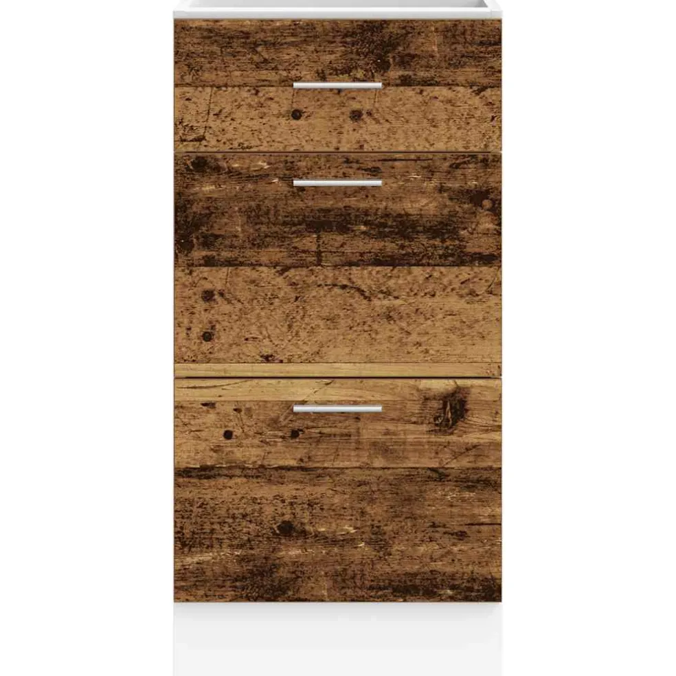 vidaXL Onderkast Lyon 40x46x81,5 cm bewerkt hout oud houtkleurig