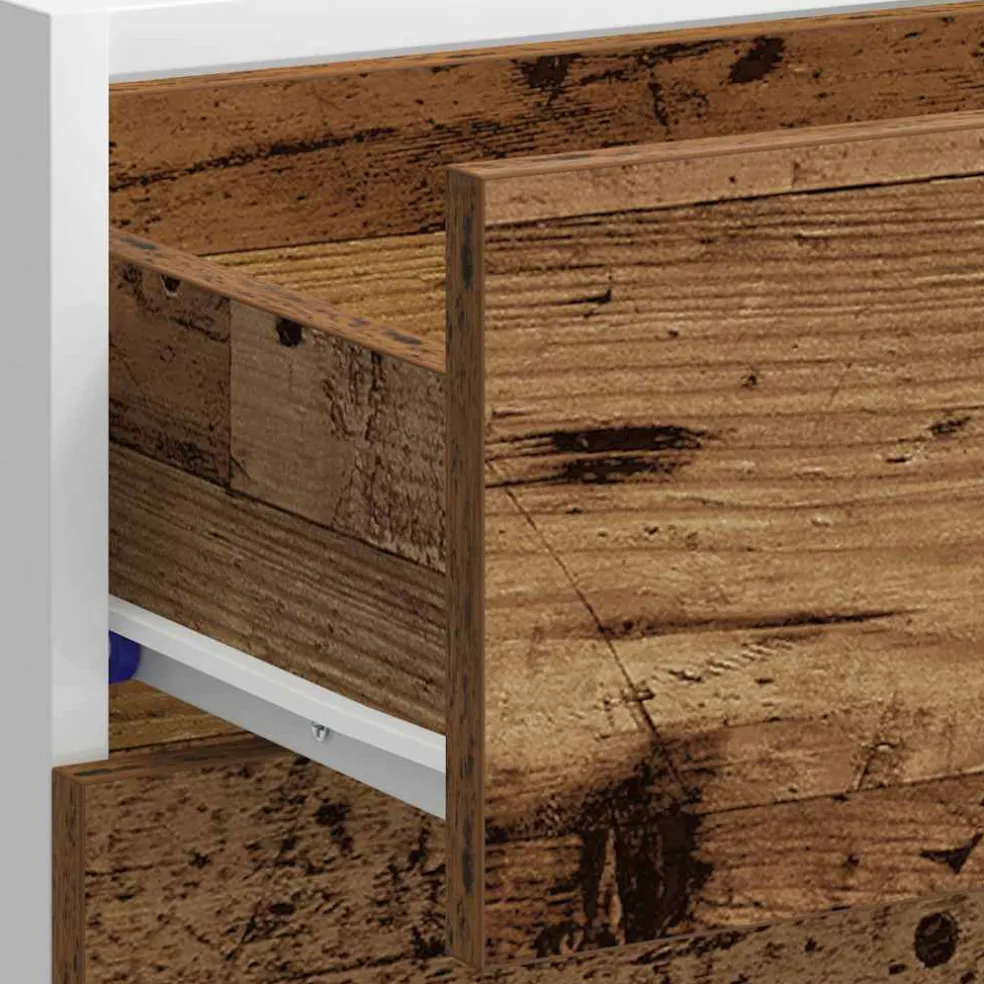 vidaXL Onderkast Lyon 40x46x81,5 cm bewerkt hout oud houtkleurig