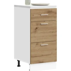 vidaXL Onderkast Lyon 40x46x81,5 cm bewerkt hout artisanaal eikenkleur