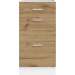 vidaXL Onderkast Lyon 40x46x81,5 cm bewerkt hout artisanaal eikenkleur