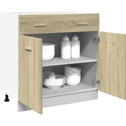 vidaXL Onderkast met lade Lyon 80x46x81,5 cm sonoma eikenkleurig
