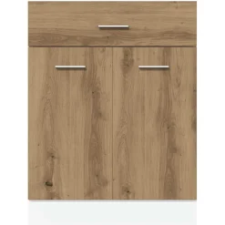 vidaXL Onderkast met lade Lyon 60x46x81,5 cm bewerkt hout artisanaal eiken
