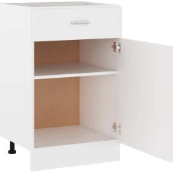 vidaXL Onderkast met lade Lyon 50x46x81,5 cm bewerkt hout wit