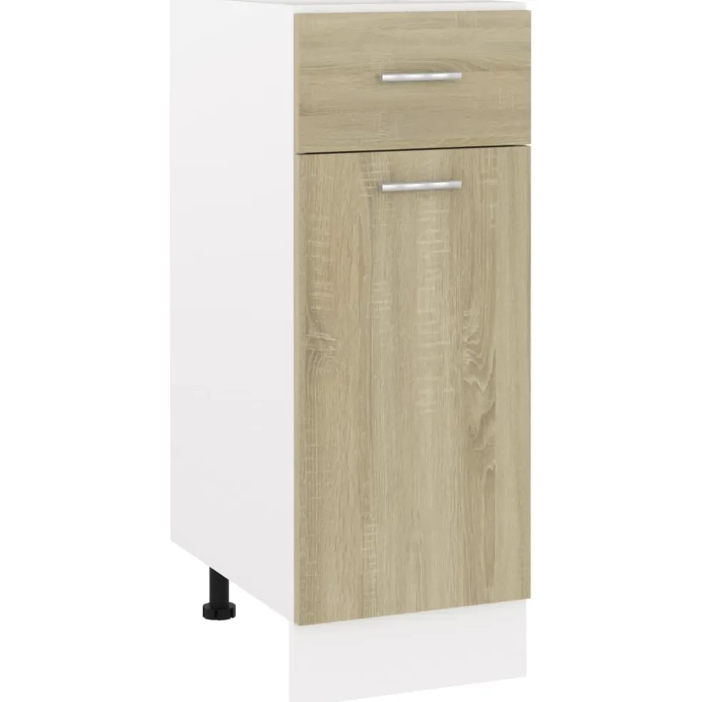 vidaXL Onderkast met lade Lyon 30x46x81,5 cm bewerkt hout sonoma eiken