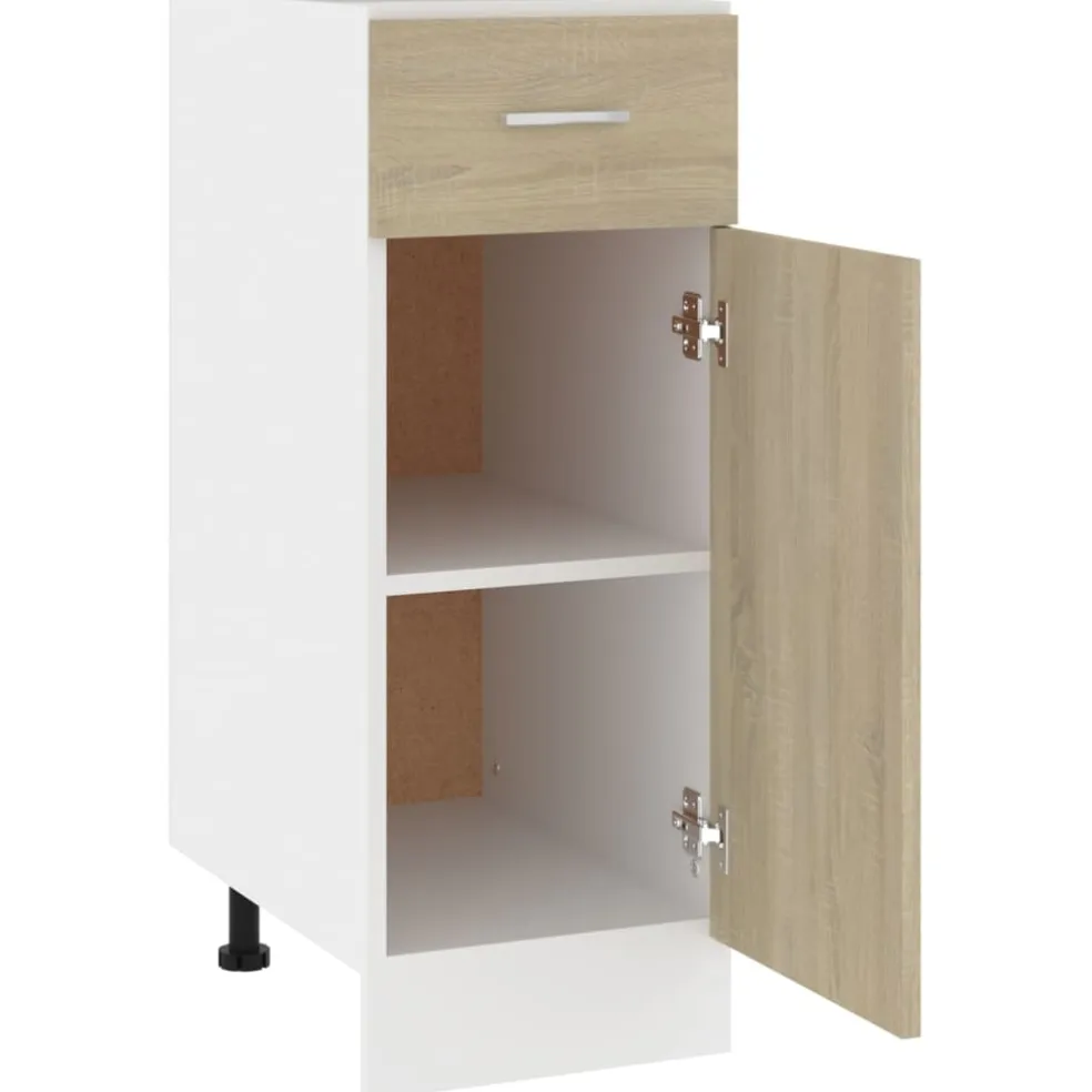 vidaXL Onderkast met lade Lyon 30x46x81,5 cm bewerkt hout sonoma eiken